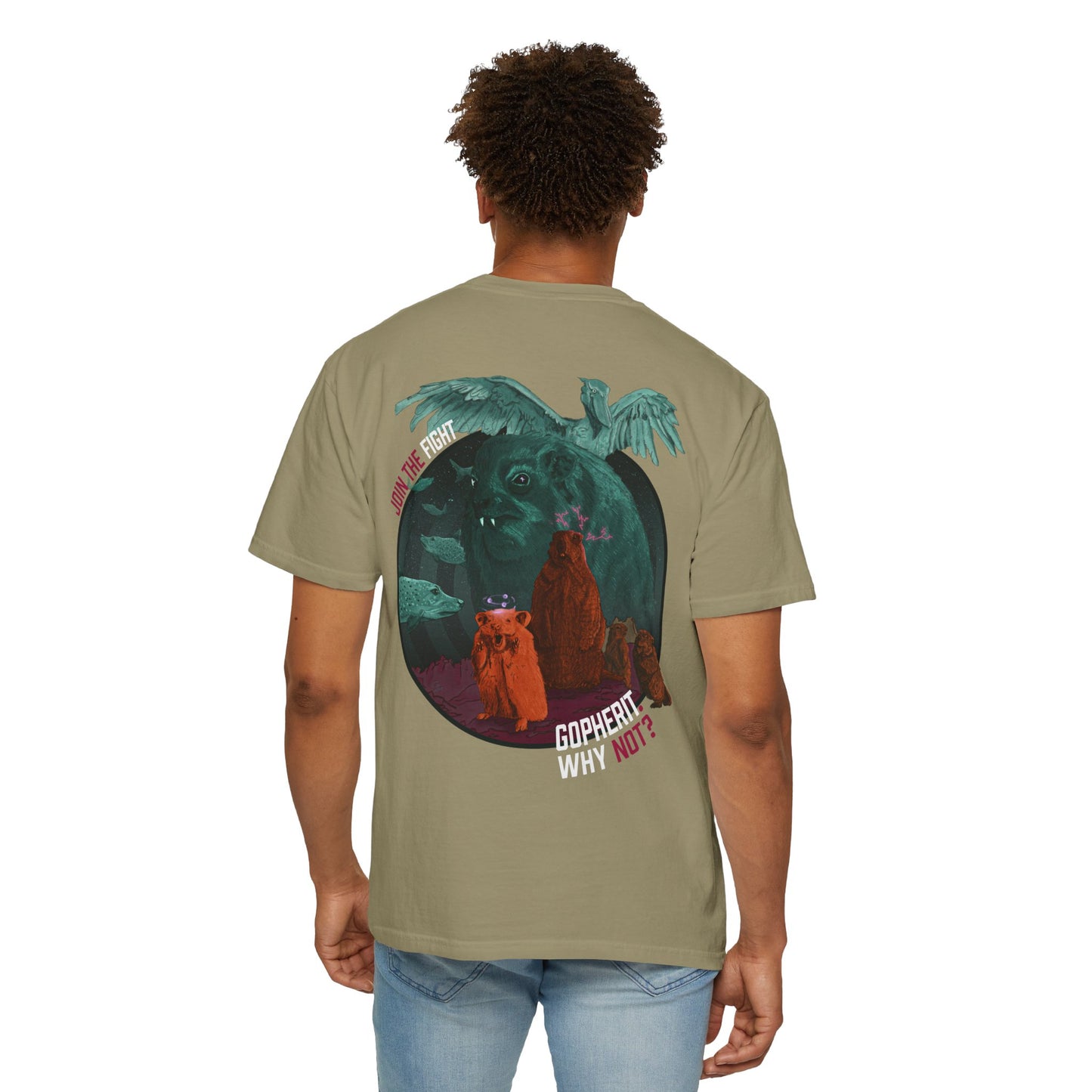 Gopherit. Why Not? - T-Shirt (Back)