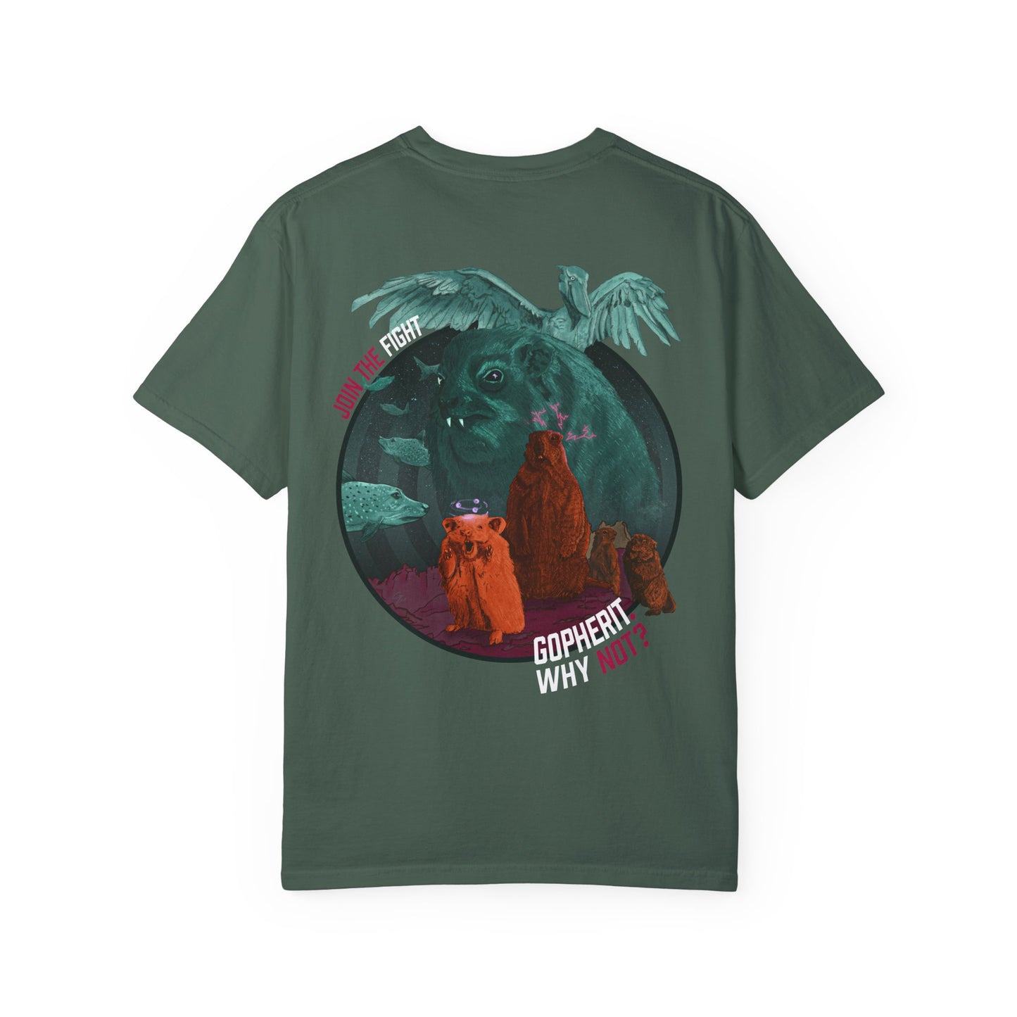 Gopherit. Why Not? - T-Shirt (Back)