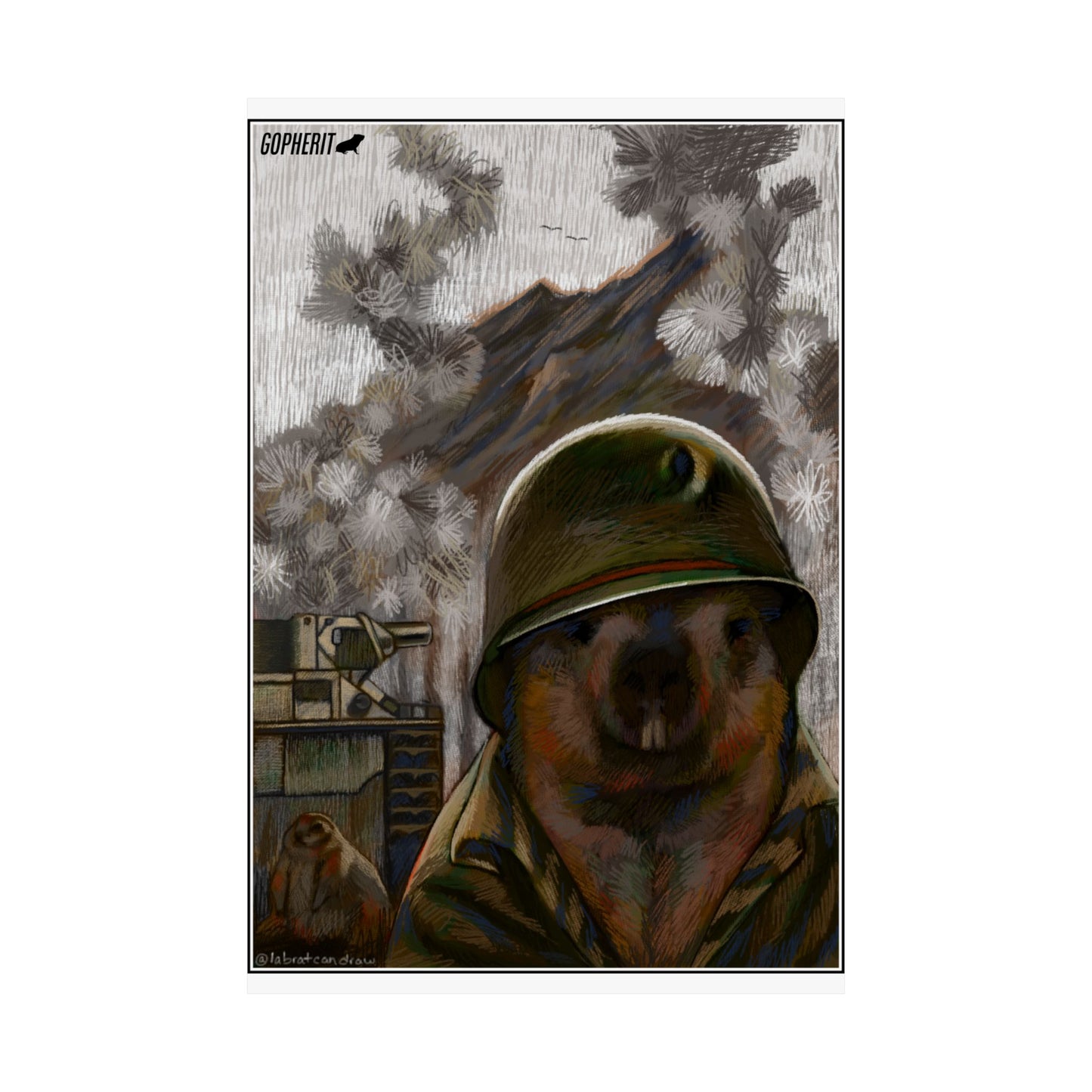 Thousand Marmot Stare - Poster