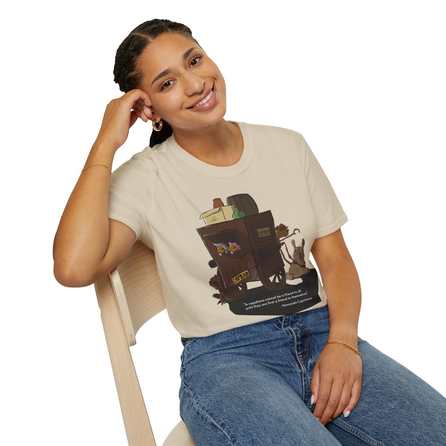 Capybara Caravan - T-Shirt (Front)