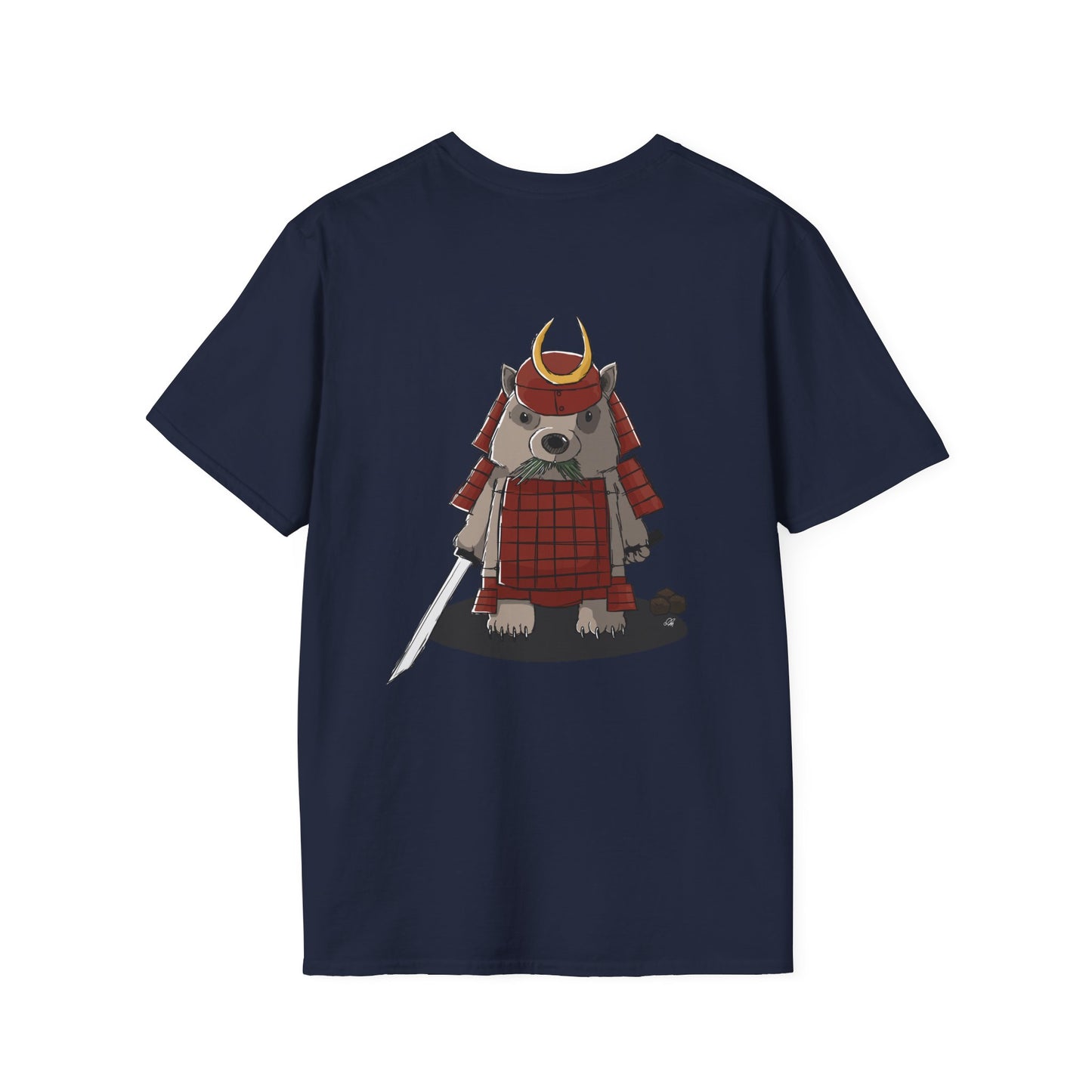 Wombat Samurai - T-Shirt (Back)