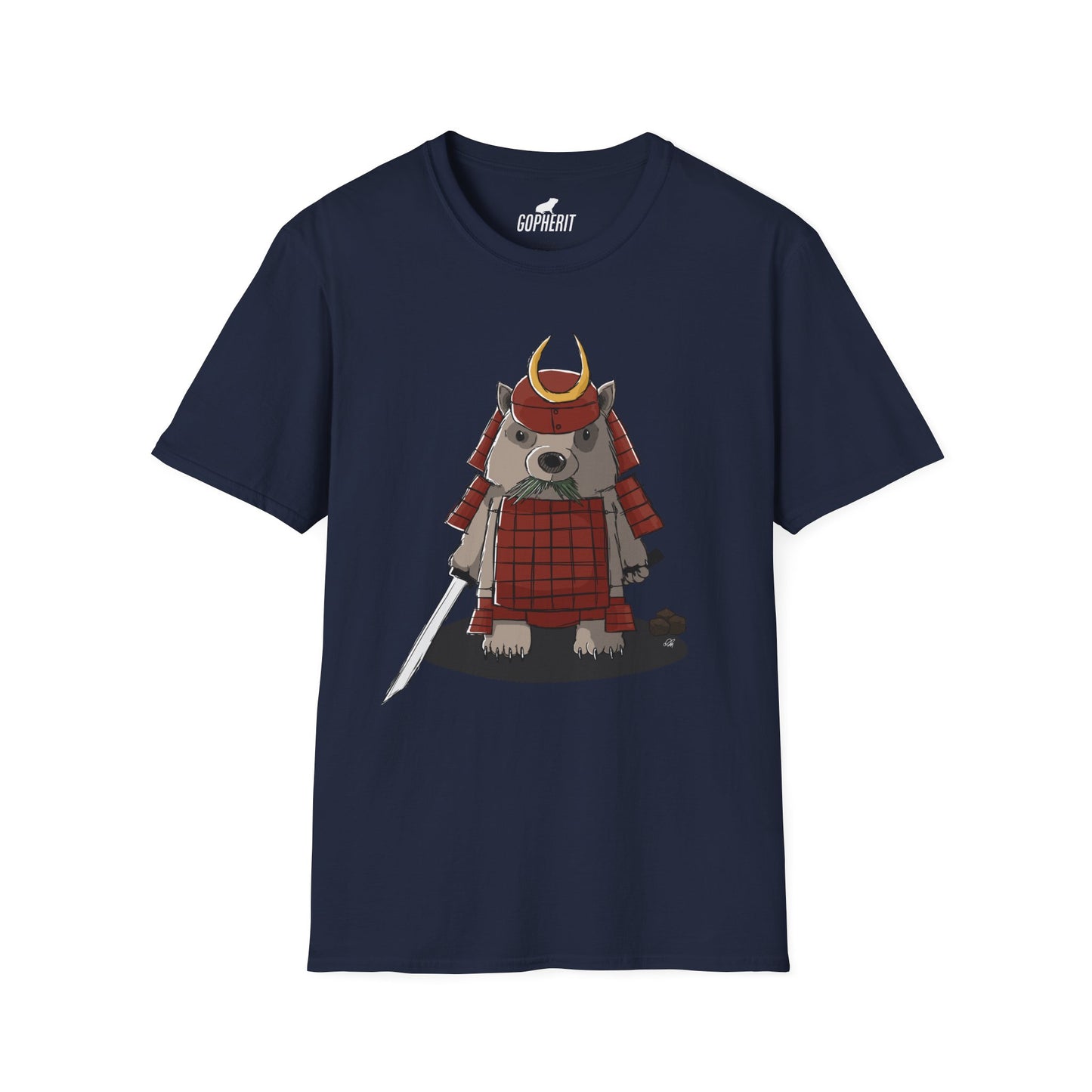 Wombat Samurai - T-Shirt (Front)