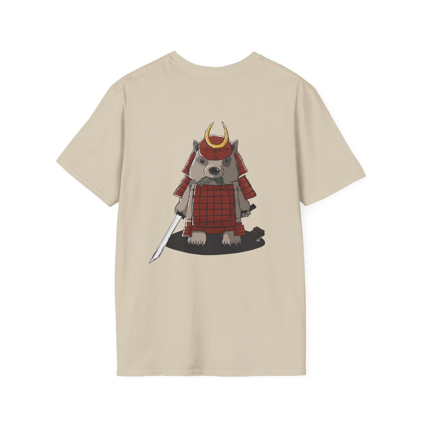 Wombat Samurai - T-Shirt (Back)