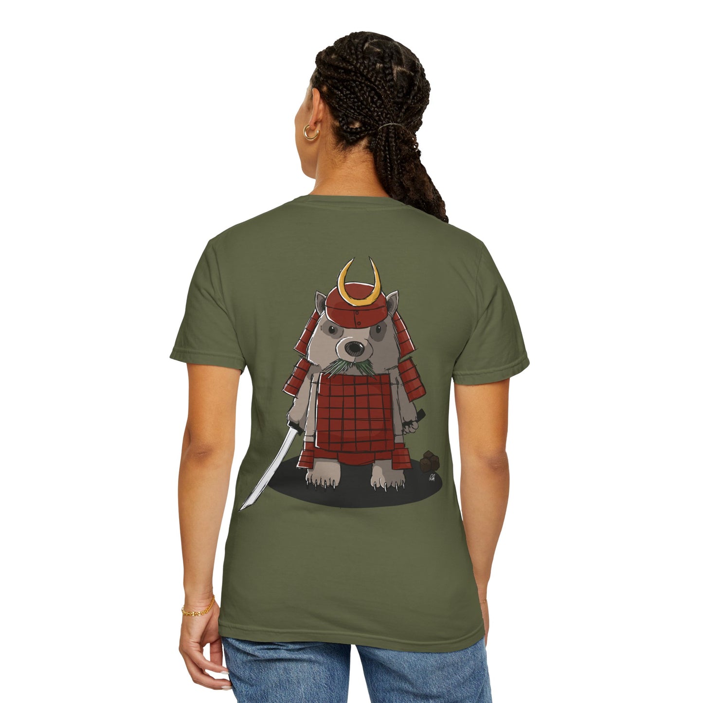 Wombat Samurai - T-Shirt (Back)