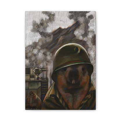 Thousand Marmot Stare - Stretched Canvas